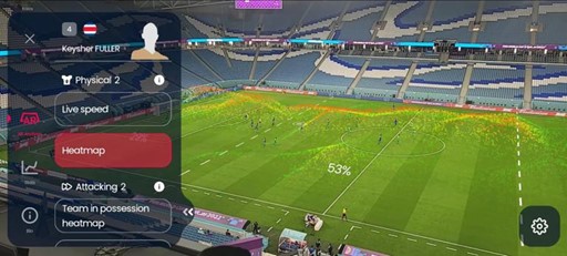 Fifa + Stadium Experience using Live Footage to Show Data through Overlays