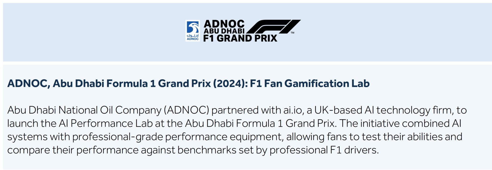 ADNOC-AI- performance-lab-at-Abu-dhabi-F1-grand-prix-2024-for-fan-gamification-and-driver-performance-tests